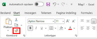 Opmaak kopiëren in Excel